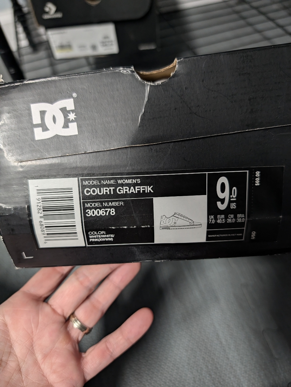 DC White Sneakers with Hot Pink Logo Accent - Picture 2 of 6